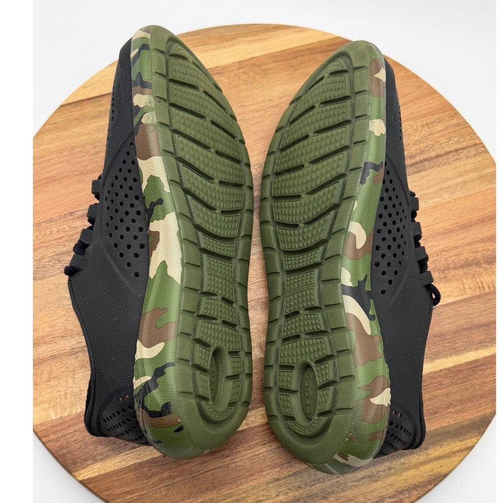 Crocs LiteRide Pacer Women's Size 6 Black Camo 206494 Low Top Shoes  0606 - Picture 4 of 7